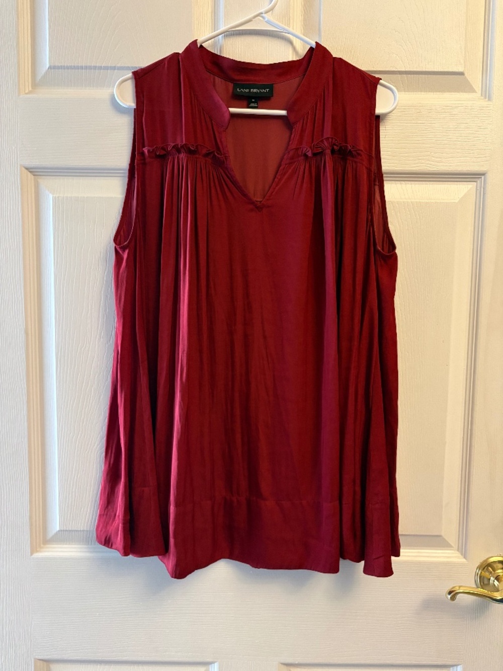 Lane Bryant Burgundy Flowy Tunic Tank Top